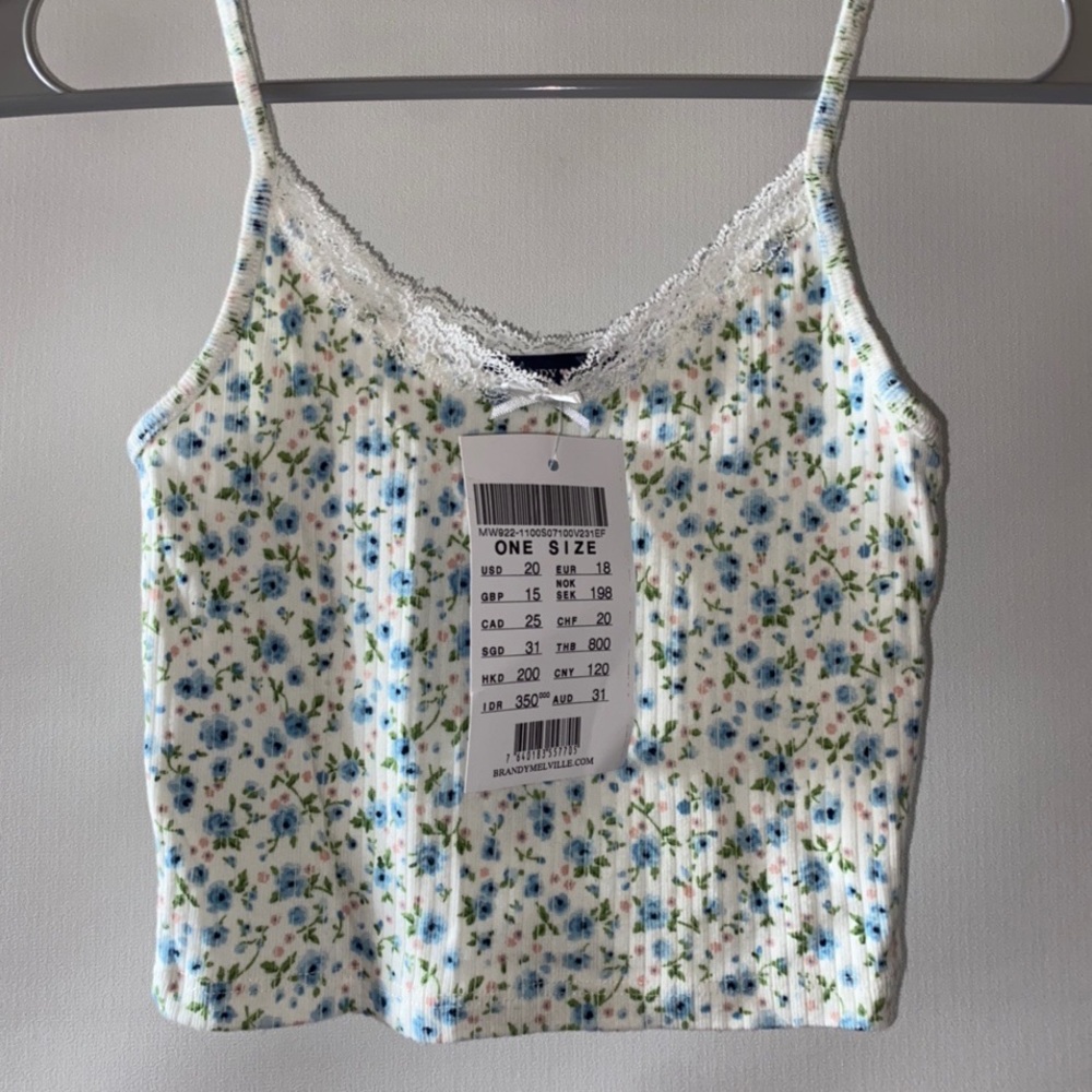 brandy melville / john galt skylar lace bow tank